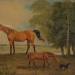 Broodmare with Foal, and a Terrier